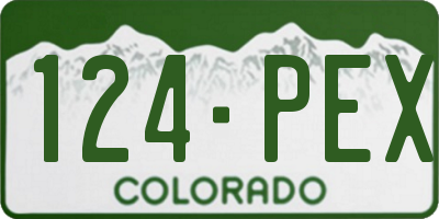 CO license plate 124PEX