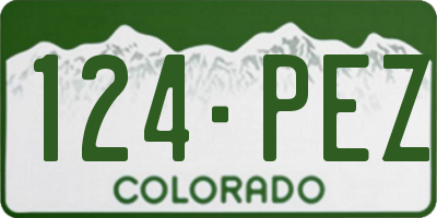 CO license plate 124PEZ