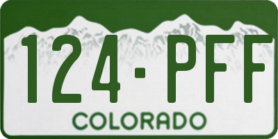 CO license plate 124PFF