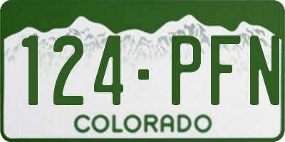 CO license plate 124PFN
