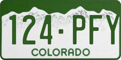 CO license plate 124PFY
