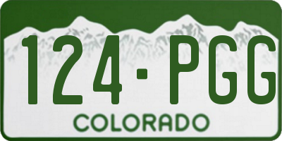 CO license plate 124PGG