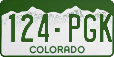 CO license plate 124PGK