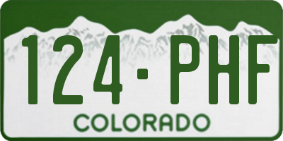 CO license plate 124PHF