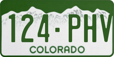 CO license plate 124PHV