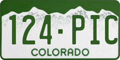 CO license plate 124PIC