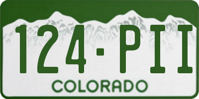 CO license plate 124PII