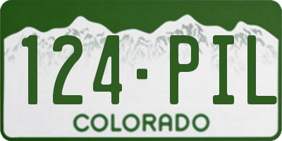 CO license plate 124PIL