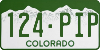 CO license plate 124PIP
