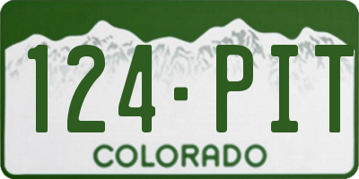 CO license plate 124PIT