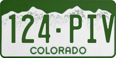 CO license plate 124PIV