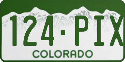 CO license plate 124PIX