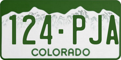 CO license plate 124PJA