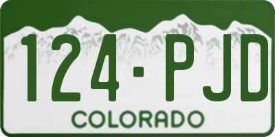 CO license plate 124PJD