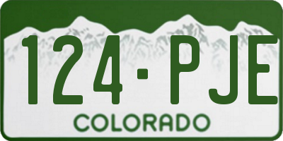 CO license plate 124PJE