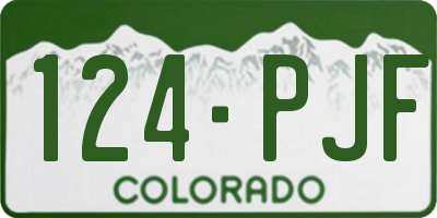 CO license plate 124PJF