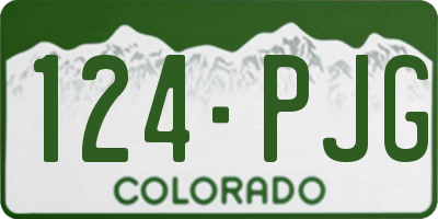 CO license plate 124PJG