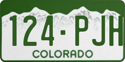 CO license plate 124PJH