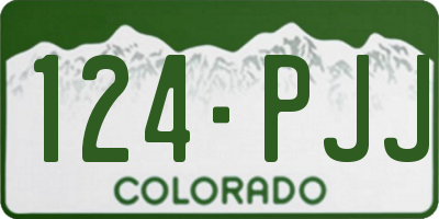 CO license plate 124PJJ
