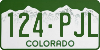 CO license plate 124PJL