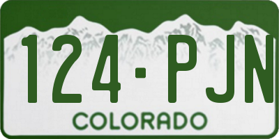 CO license plate 124PJN