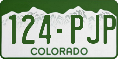 CO license plate 124PJP