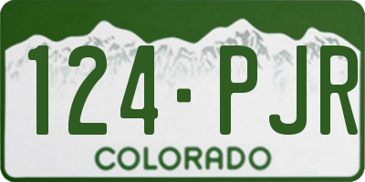 CO license plate 124PJR