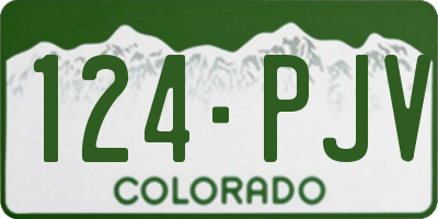 CO license plate 124PJV