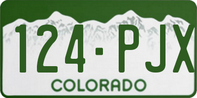 CO license plate 124PJX