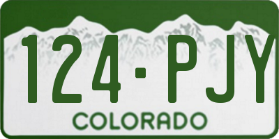 CO license plate 124PJY