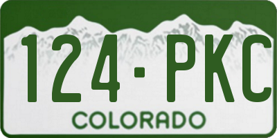 CO license plate 124PKC