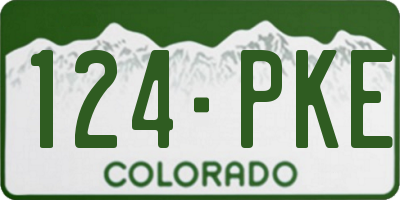 CO license plate 124PKE