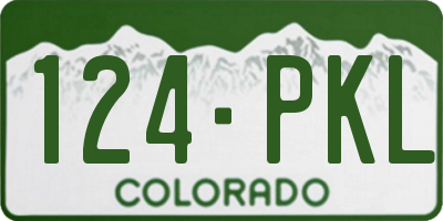 CO license plate 124PKL