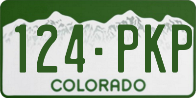 CO license plate 124PKP