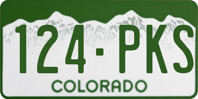 CO license plate 124PKS