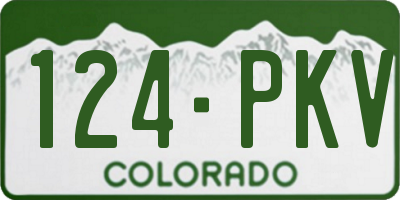 CO license plate 124PKV