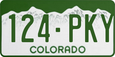CO license plate 124PKY