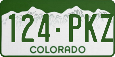 CO license plate 124PKZ
