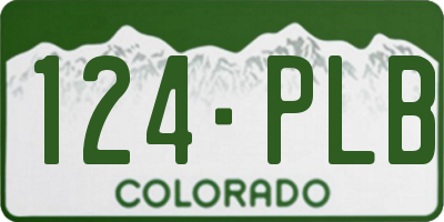 CO license plate 124PLB