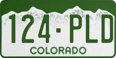 CO license plate 124PLD