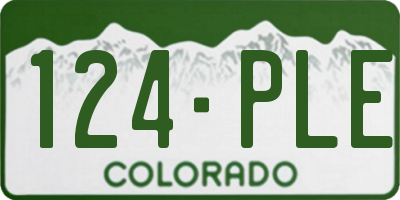 CO license plate 124PLE