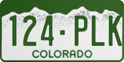 CO license plate 124PLK