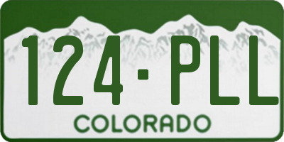CO license plate 124PLL