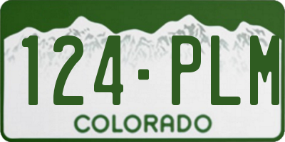 CO license plate 124PLM