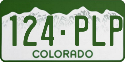 CO license plate 124PLP