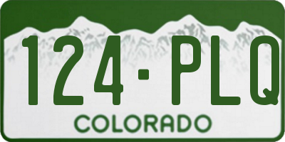 CO license plate 124PLQ