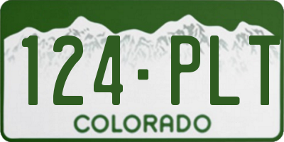 CO license plate 124PLT