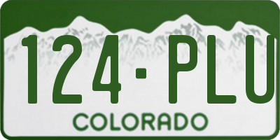CO license plate 124PLU