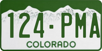CO license plate 124PMA