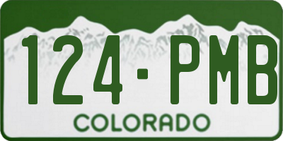 CO license plate 124PMB